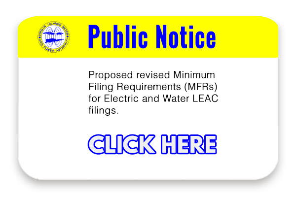 Proposed revised Minimum  Filing Requirements (MFRs) for Electric and Water LEAC filings